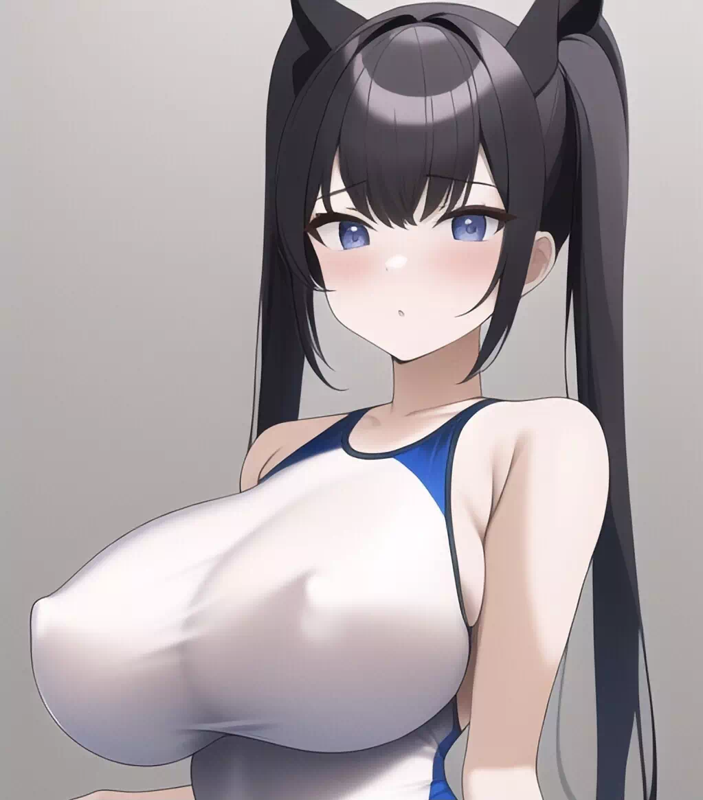競泳水着なツインテ娘
