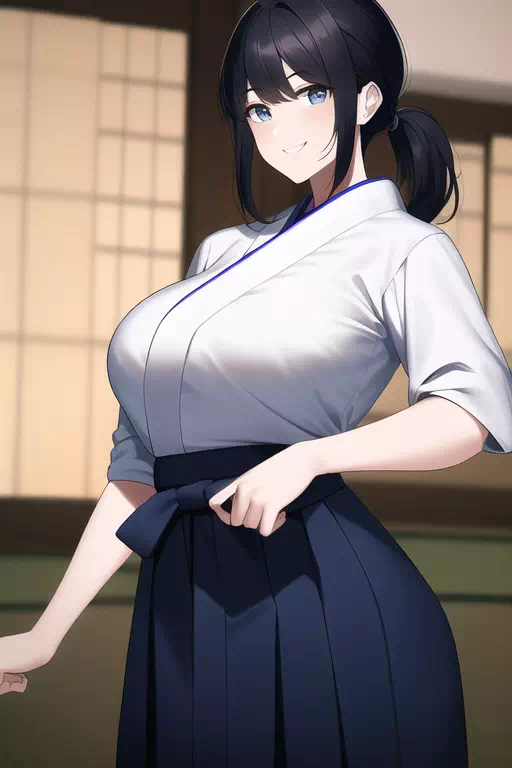 【100いいね御礼】キャラ029・黒髪ポニーデカ尻な道場の跡取娘