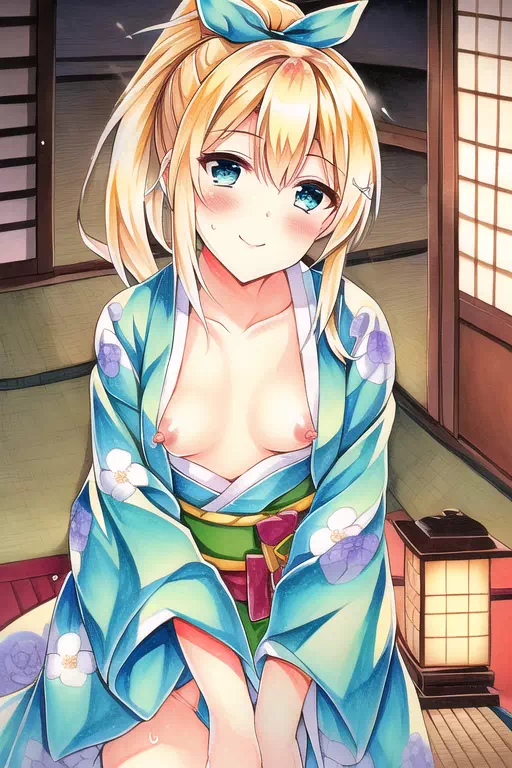 【画像8枚】半裸着物姿の風真いろは