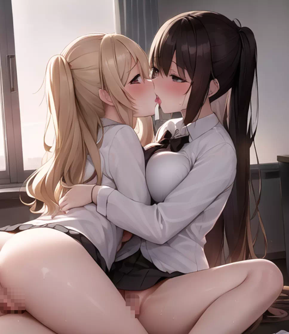 百合に挟まる女の子