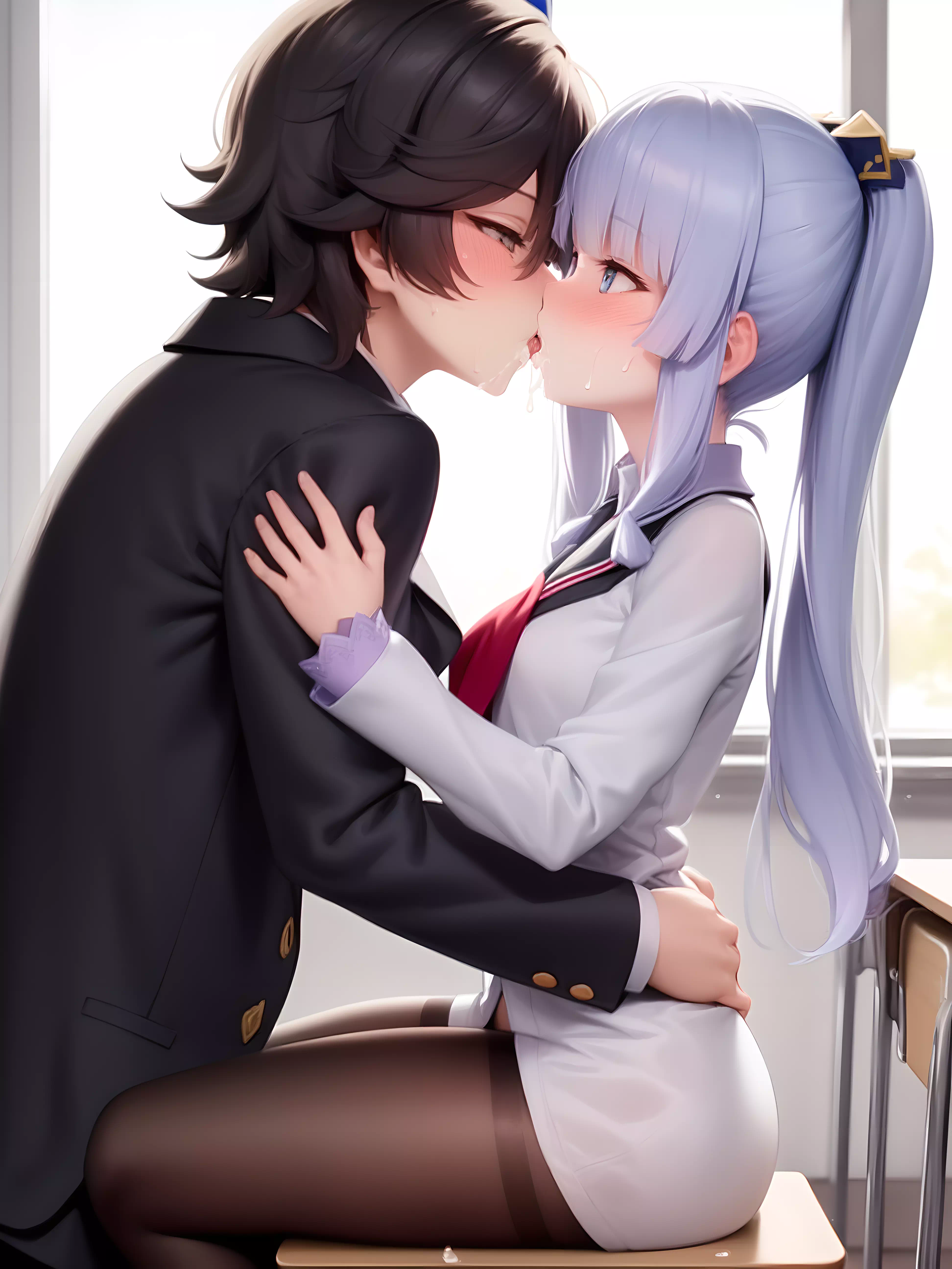 神里綾華のキス