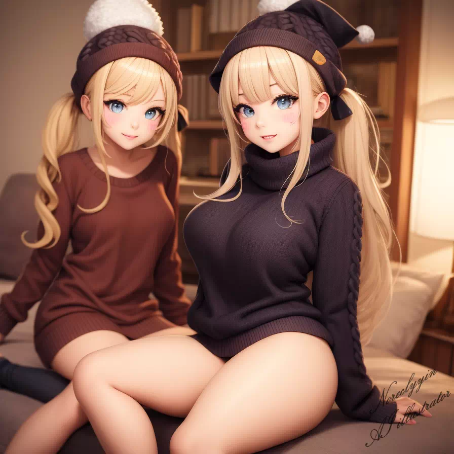 姉妹たちに暖かくしてもらいましょう。