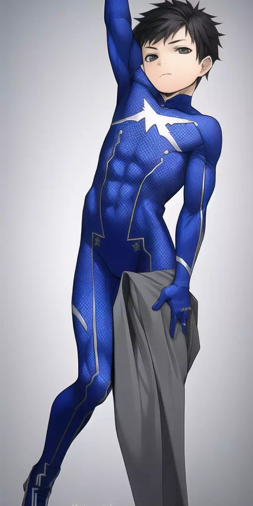 青系（たまに＋赤）ヒーロー少年