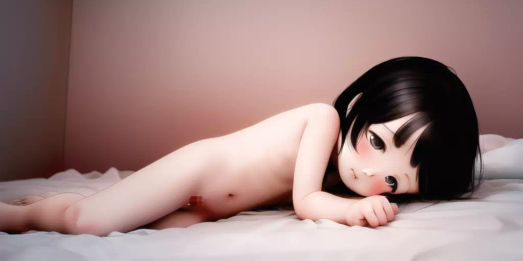 ベッドの上の女の子