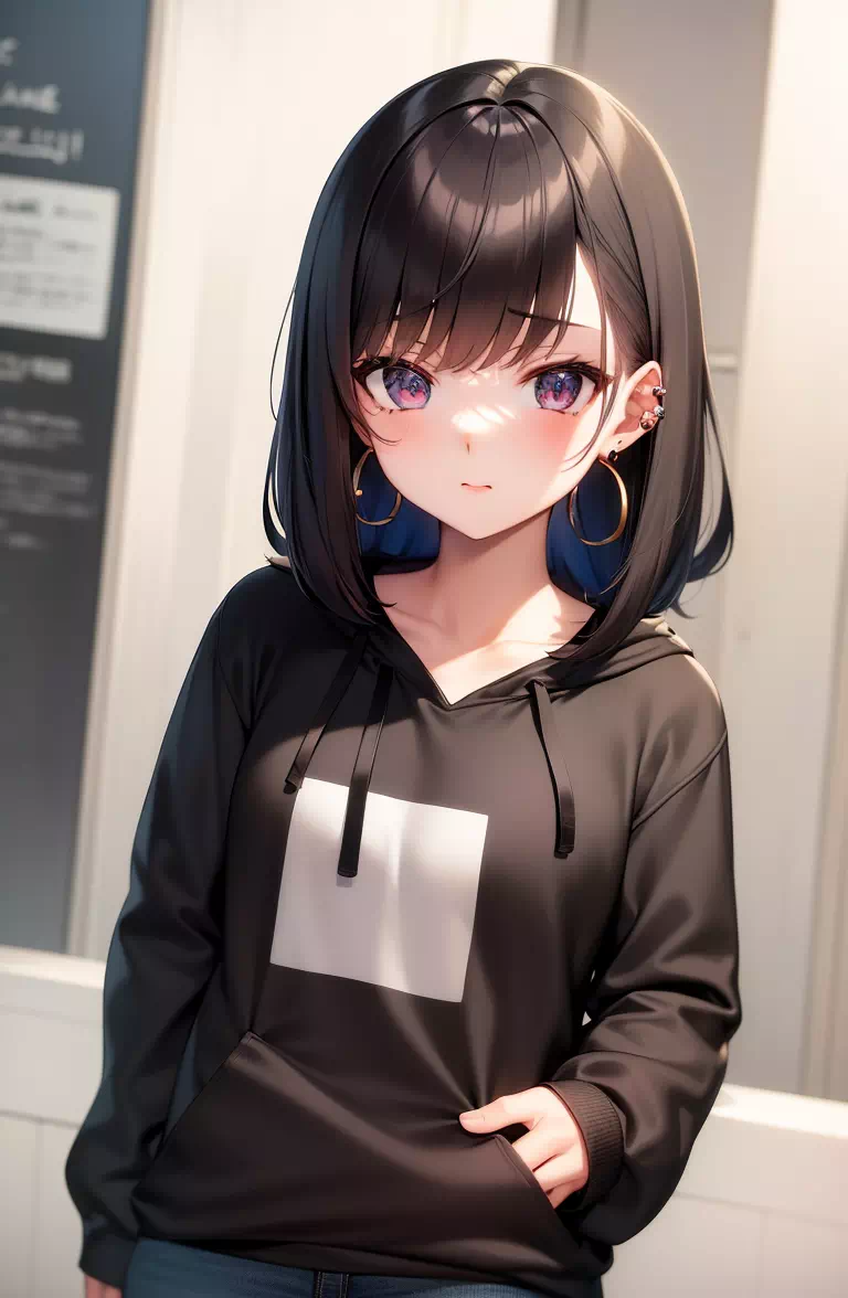 パーカーの女の子