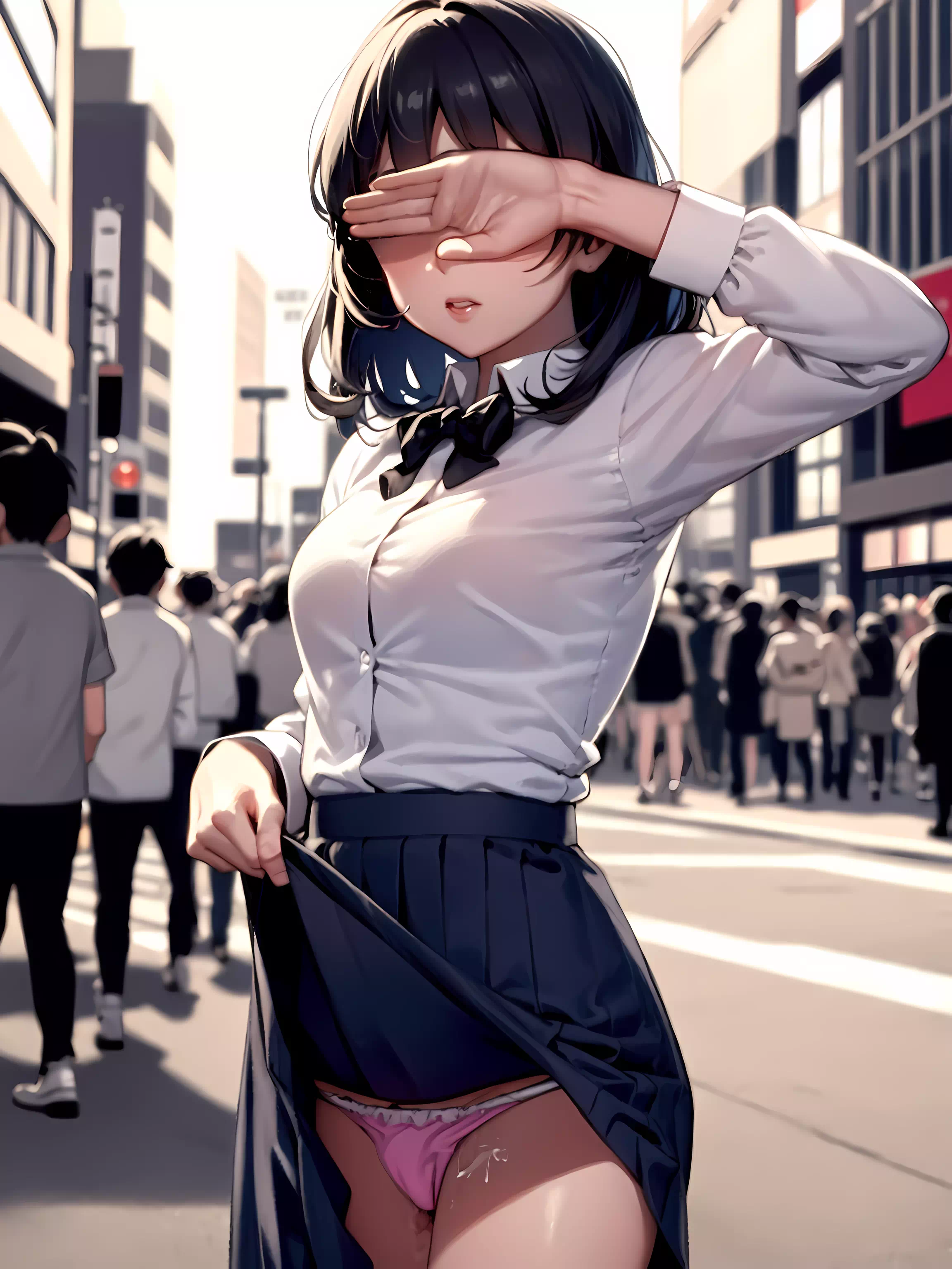 目隠しガールズ　Girls with eyes covered