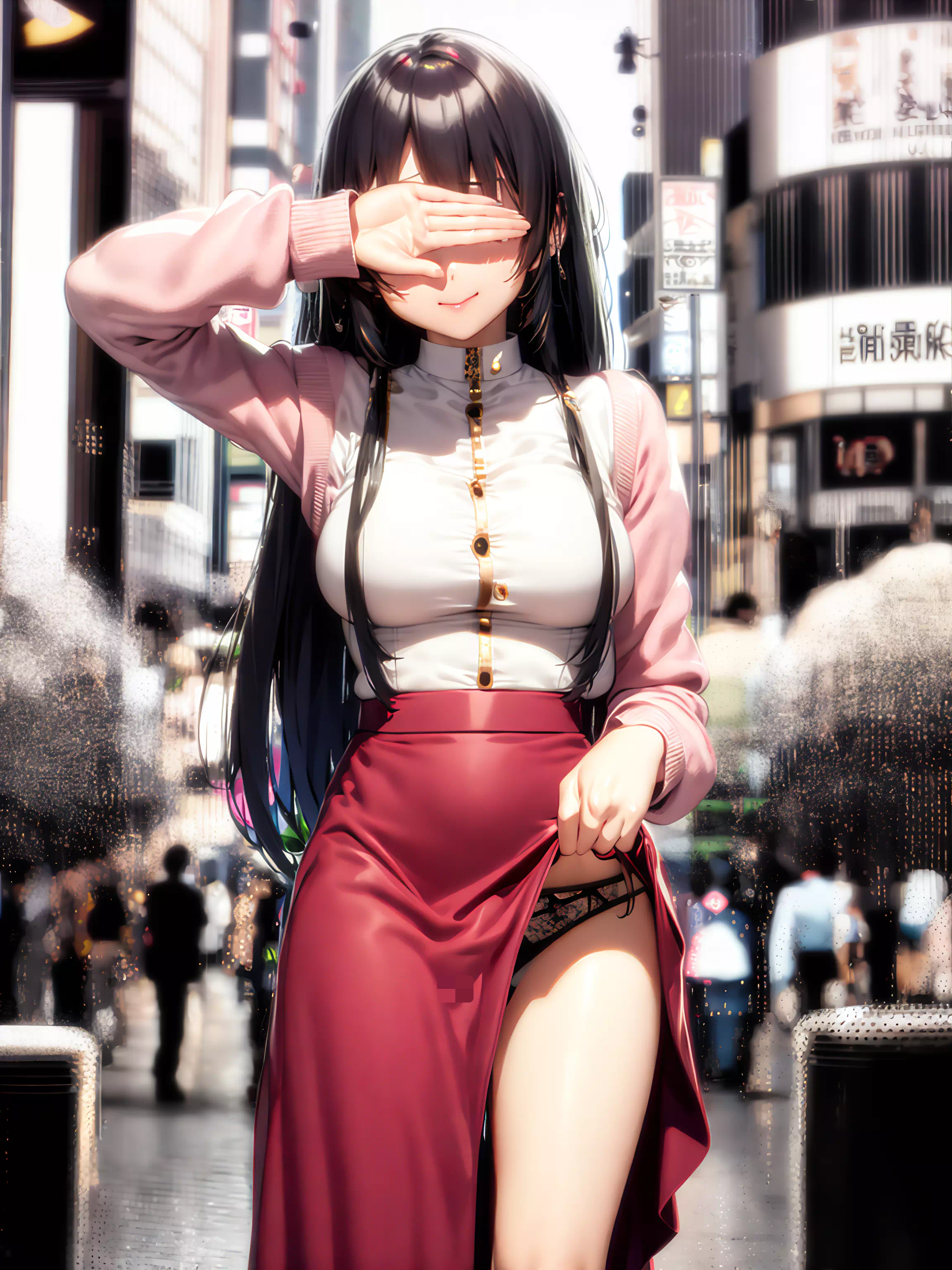 目隠しガールズ　Girls with eyes covered