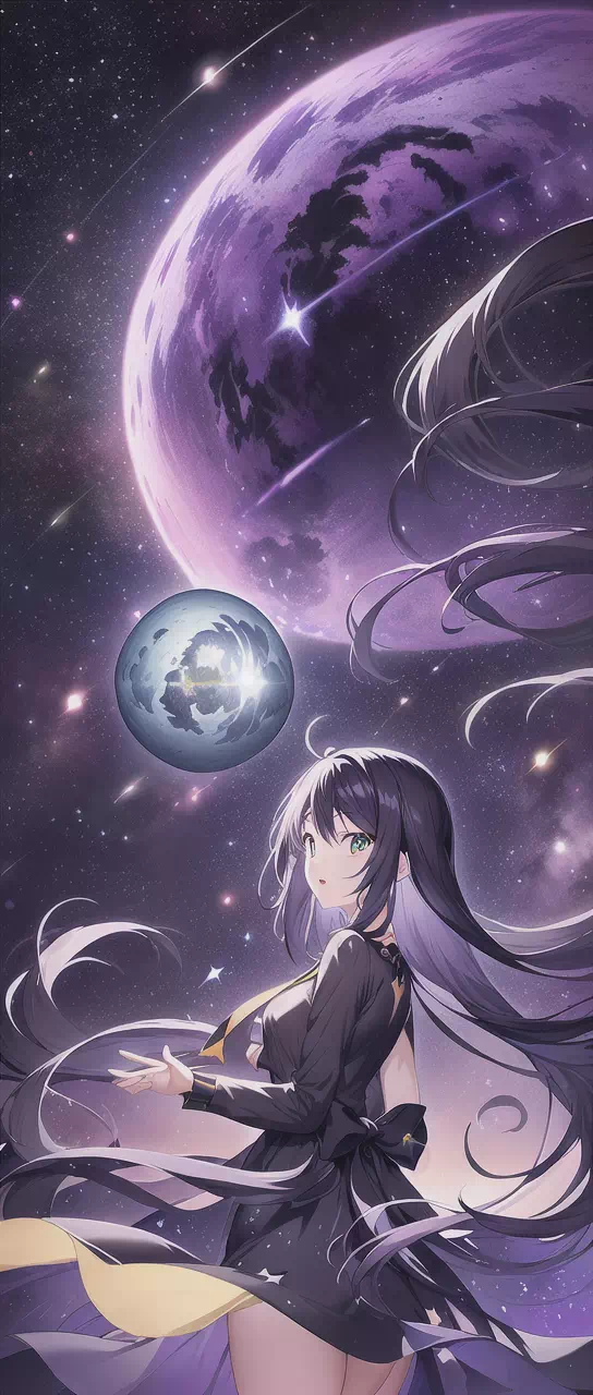 Cosmic purple waifu