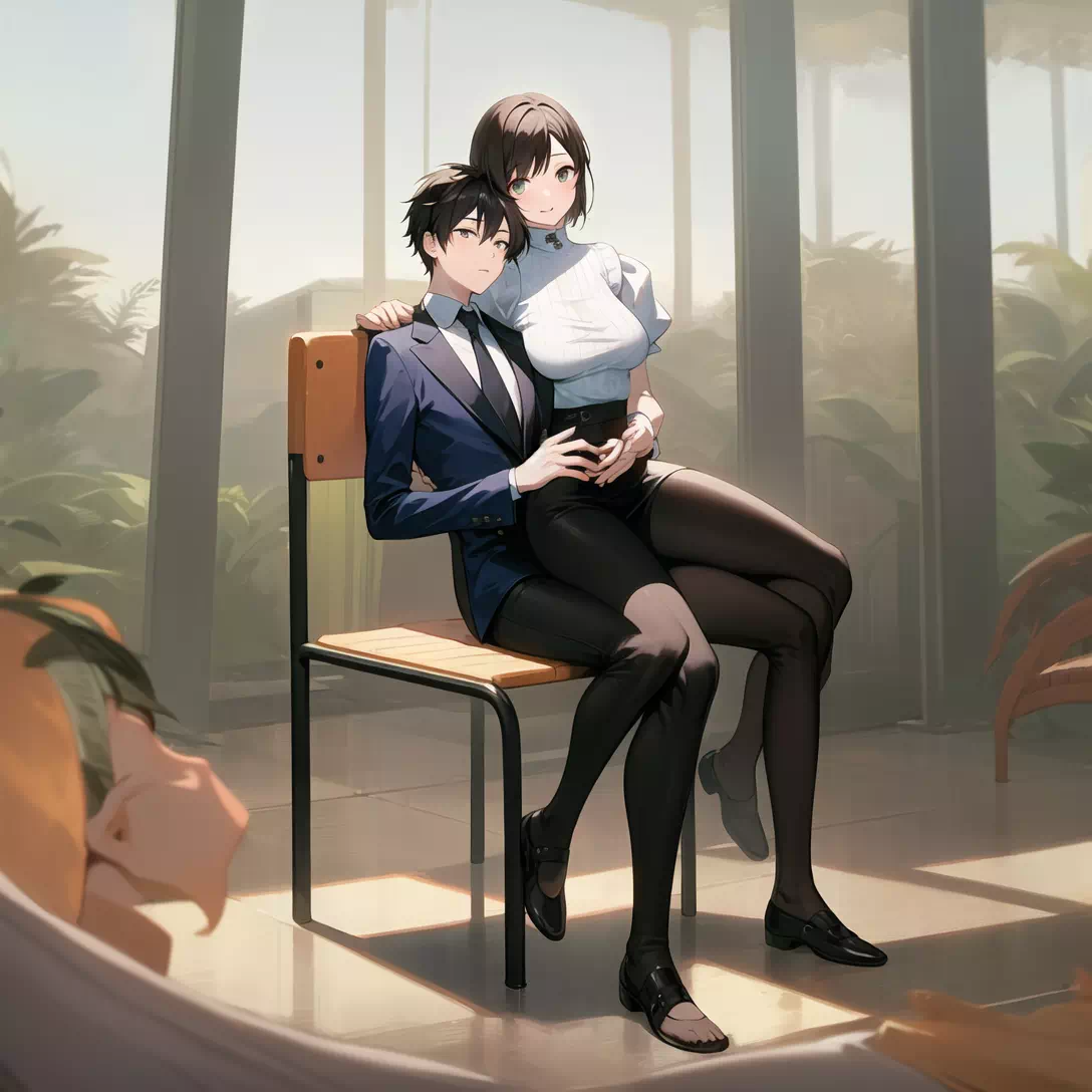 Control Netで「彼氏の膝に座る女の子」を出力＆脱がす