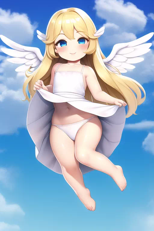 【AI】パンツを見せるロリ天使