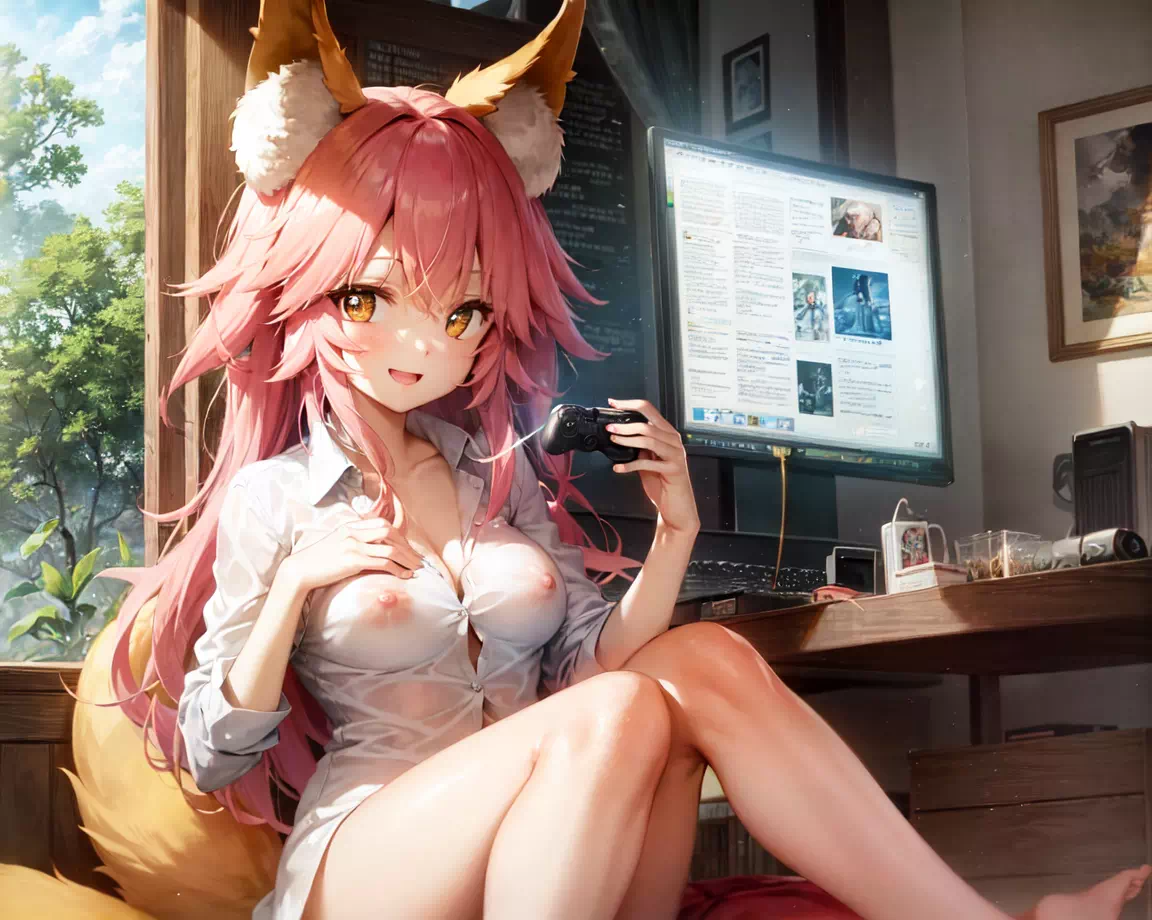 エロい電玩オタクの狐 玉藻の前