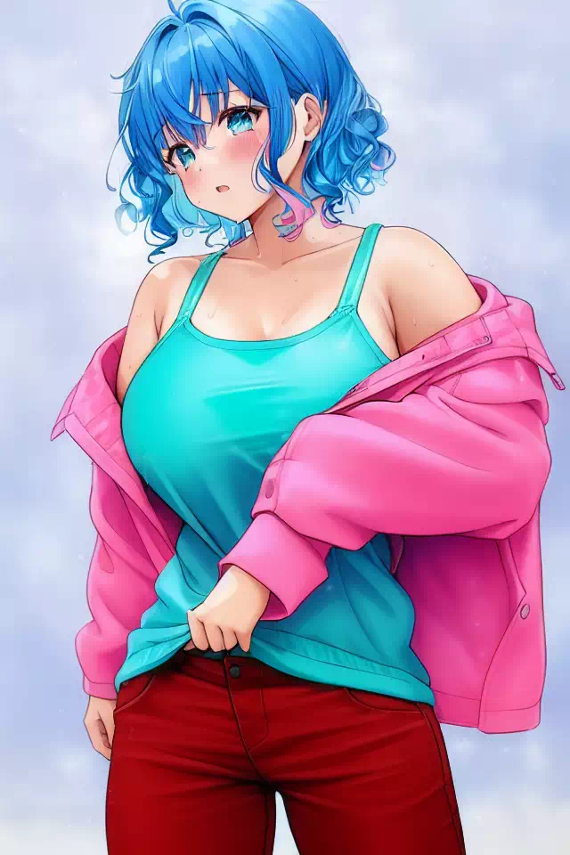blue hair girl