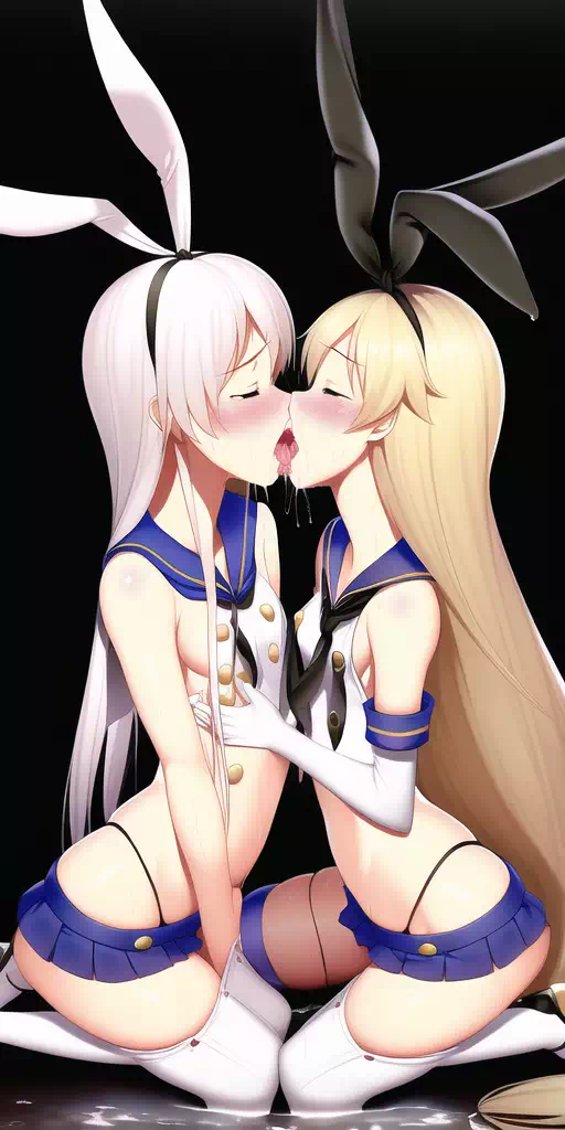 【NovelAI】Kissing Shimakaze girls