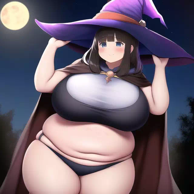 novelAI fat girl halloween