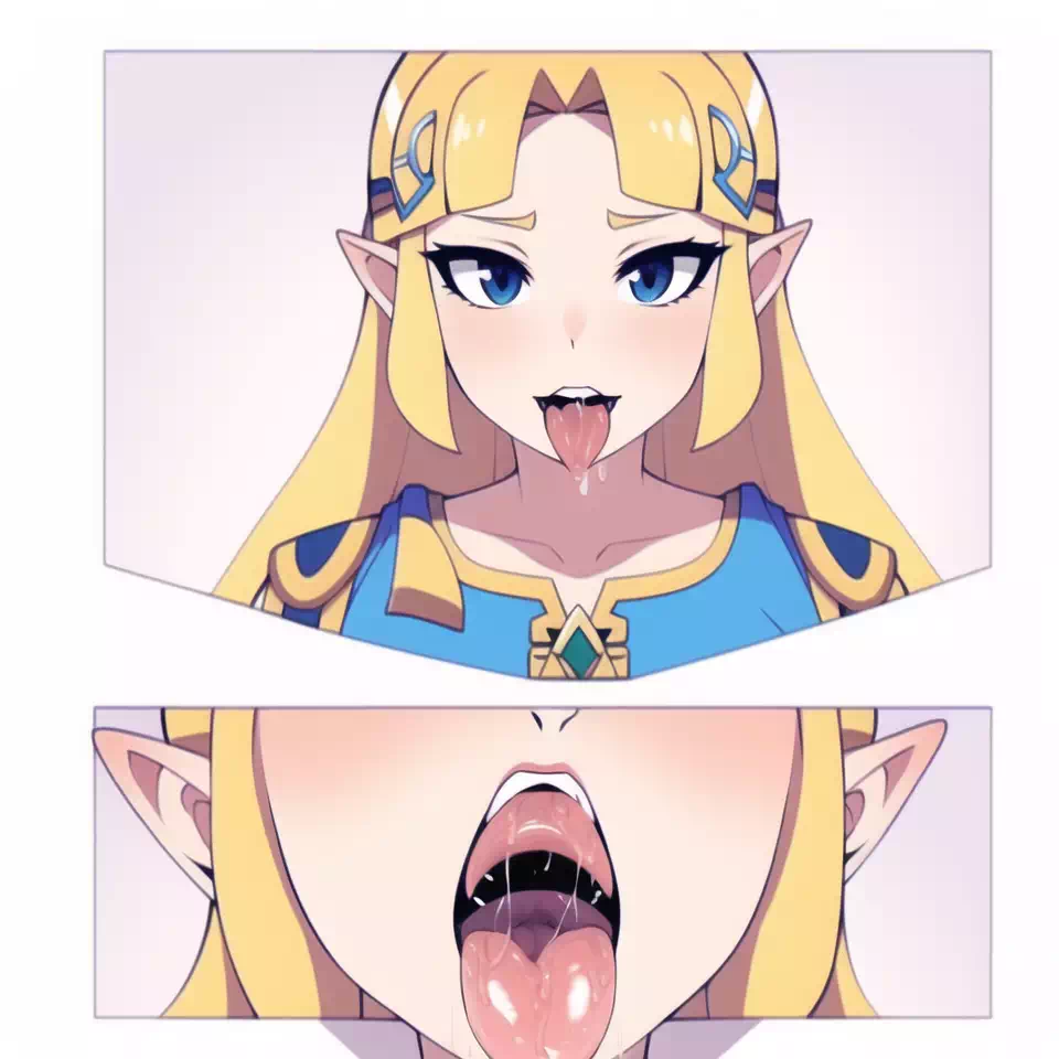 [NovelAI] Zelda tongue out