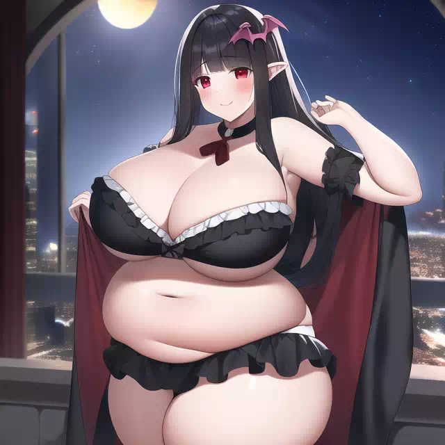 novelAI fat girl halloween