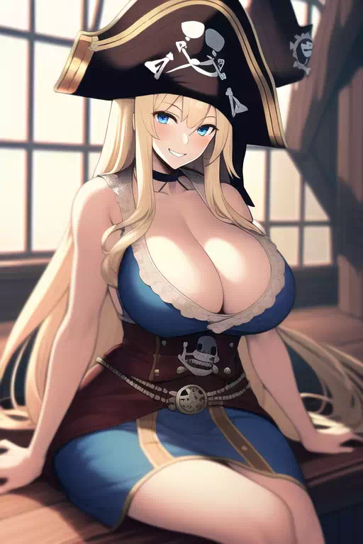 NovelAI Blonde Lewd Pirat Girl