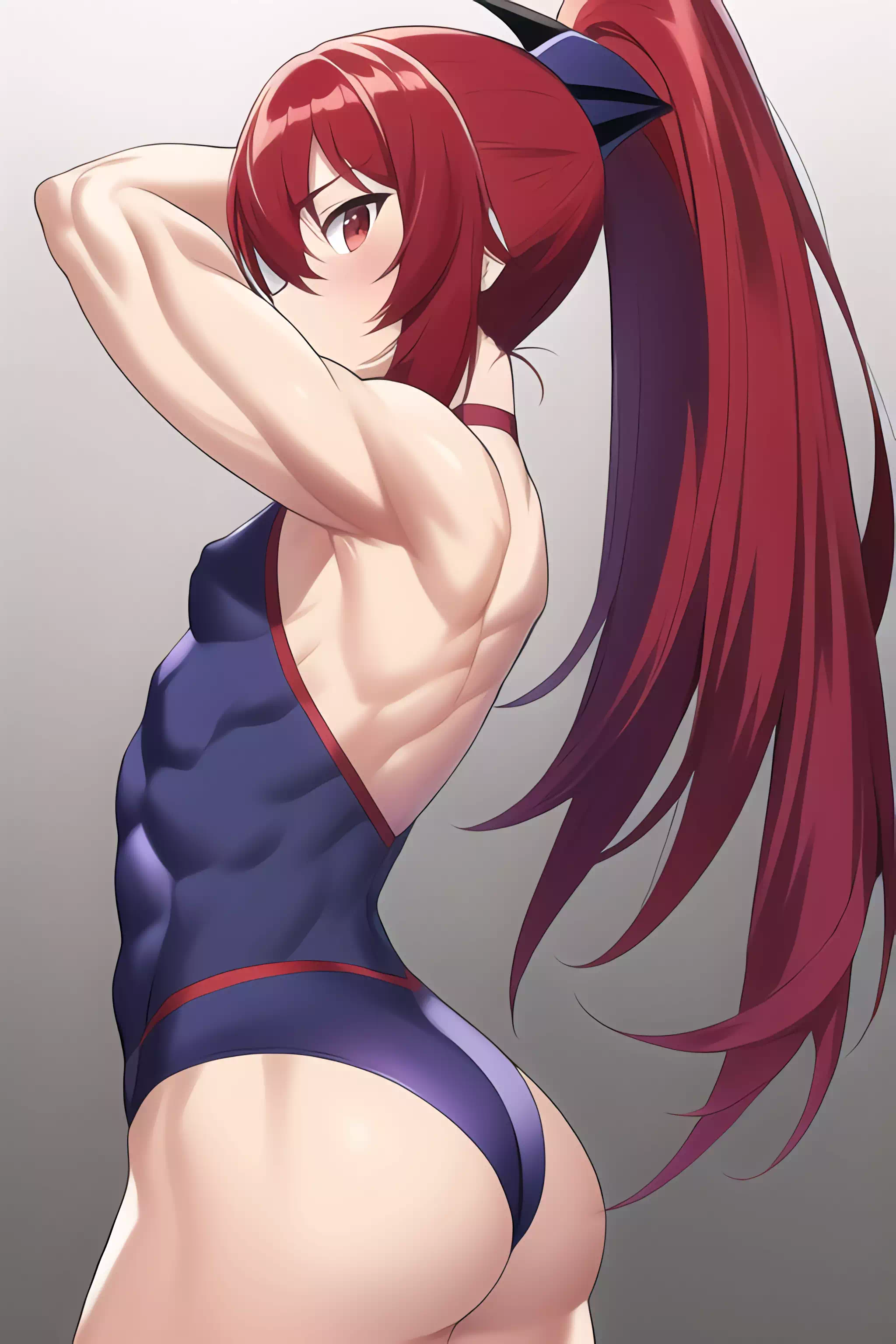 筋肉質な赤い髪の女騎士