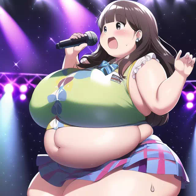 novelAI fat girl idol