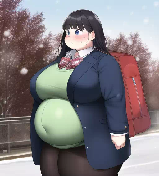 novelAI fat girl school3