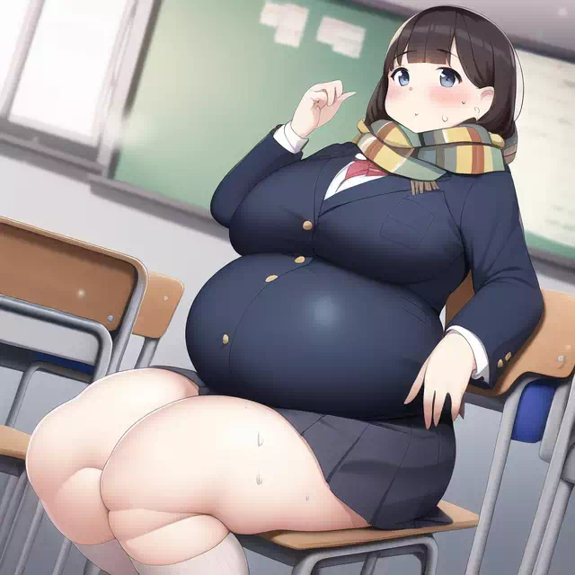 novelAI fat girl school3
