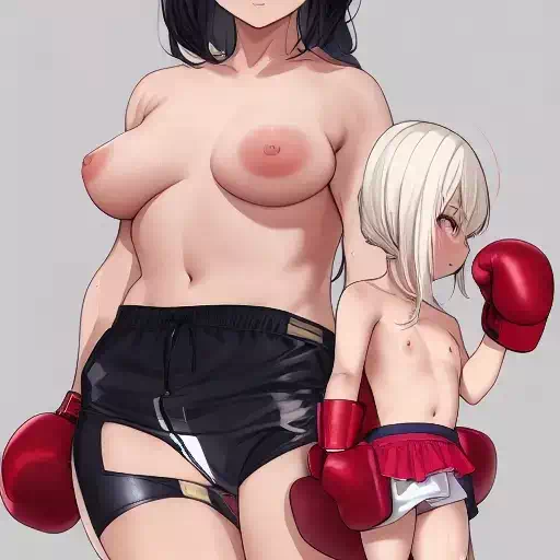 ＂ boxing with mother＂