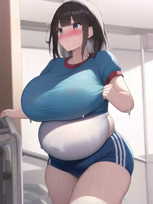 novelAI fat girl exercise