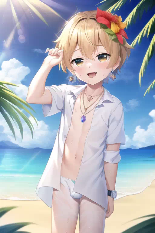 （NovelAI）Beach Boy！ 2