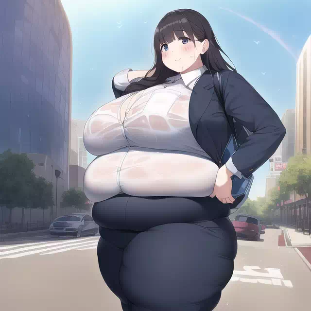 novelAI fat girl business suit
