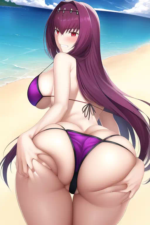 Possessed Scathach at the beach