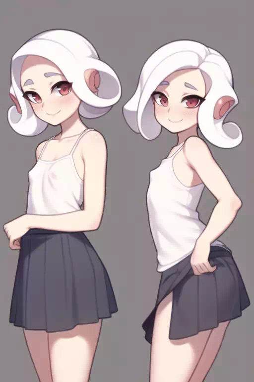 Inkling &#038; Octoling in camisoles