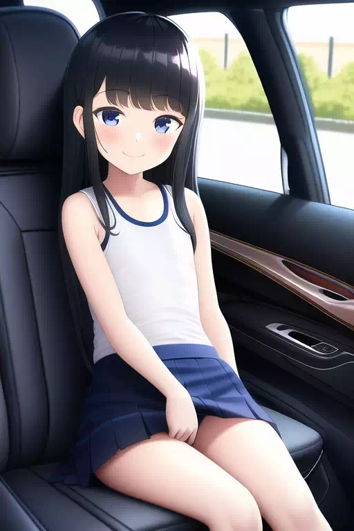 【CG集】みぃちゃん（9歳）パパと車内デート。
