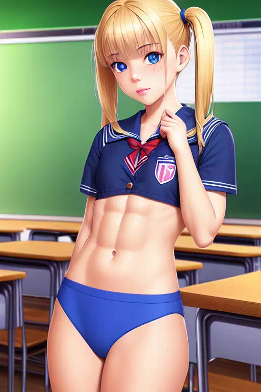 Cute Athletic School Girl