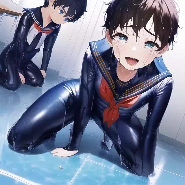 【NovelAI】Wet sailor rubber boys5