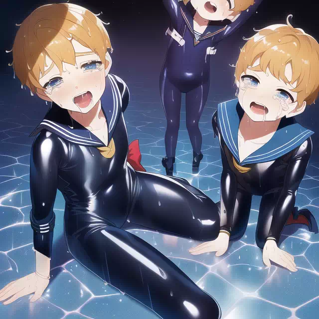 【NovelAI】Wet sailor rubber boys5