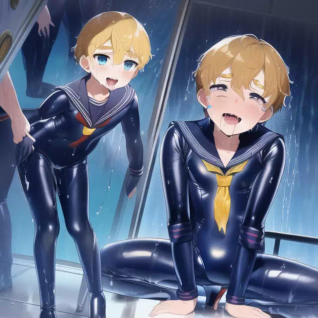 【NovelAI】Wet sailor rubber boys6