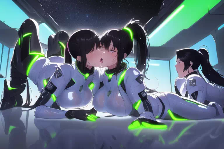 【NovelAI】Les sex in space base