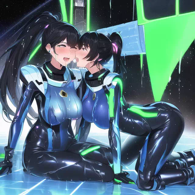【NovelAI】Les sex in space base
