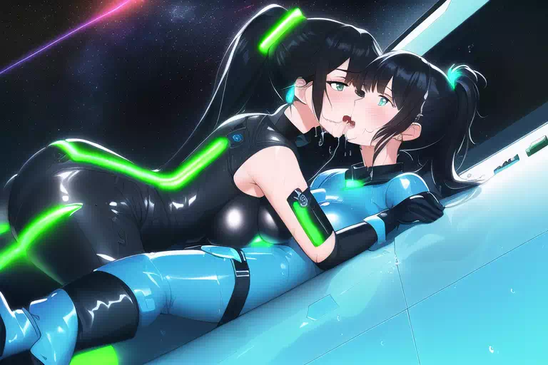【NovelAI】Les sex in space base 2