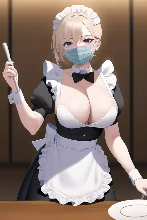 Maid with mask