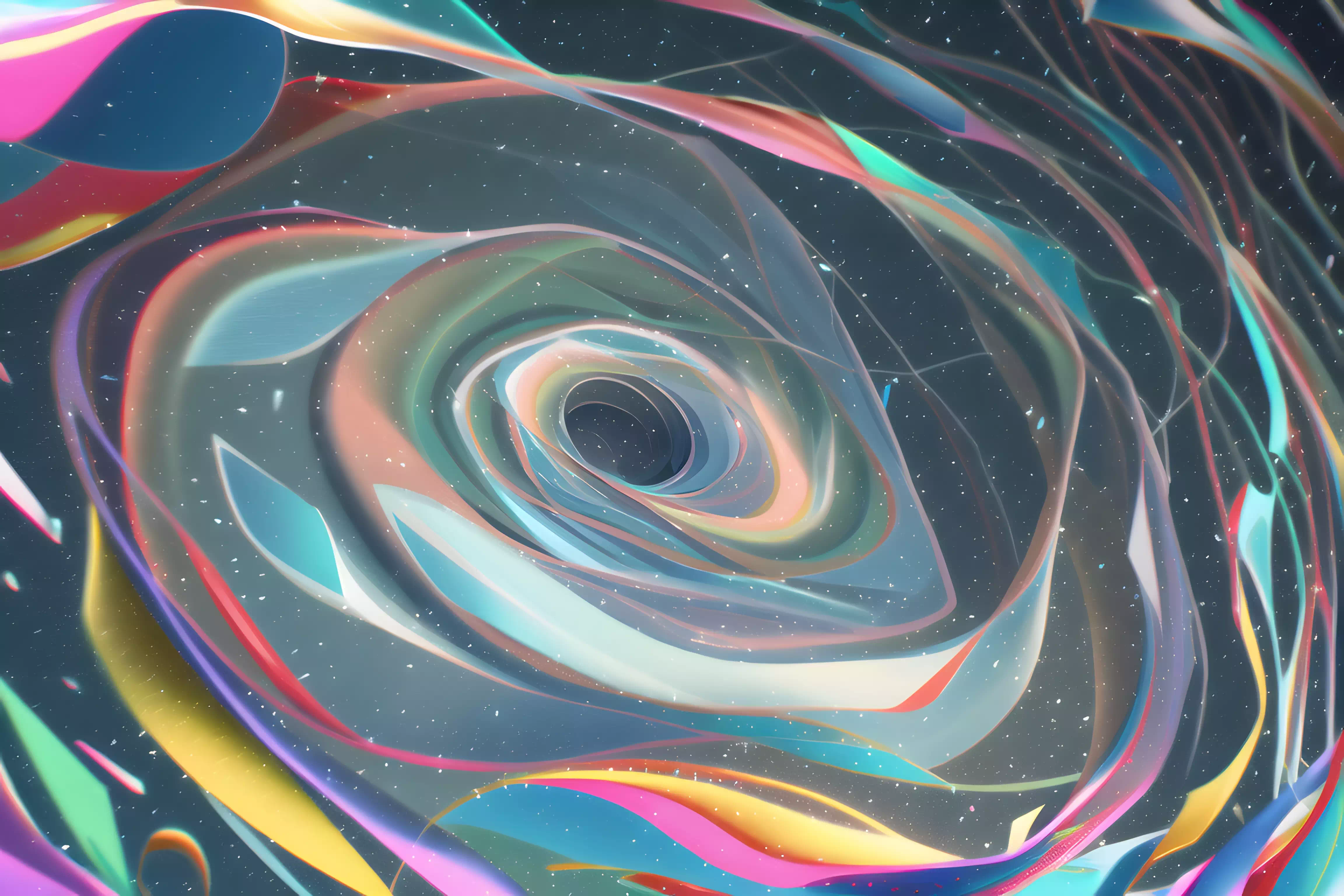 カラフルな空間の渦Colourful space vortex