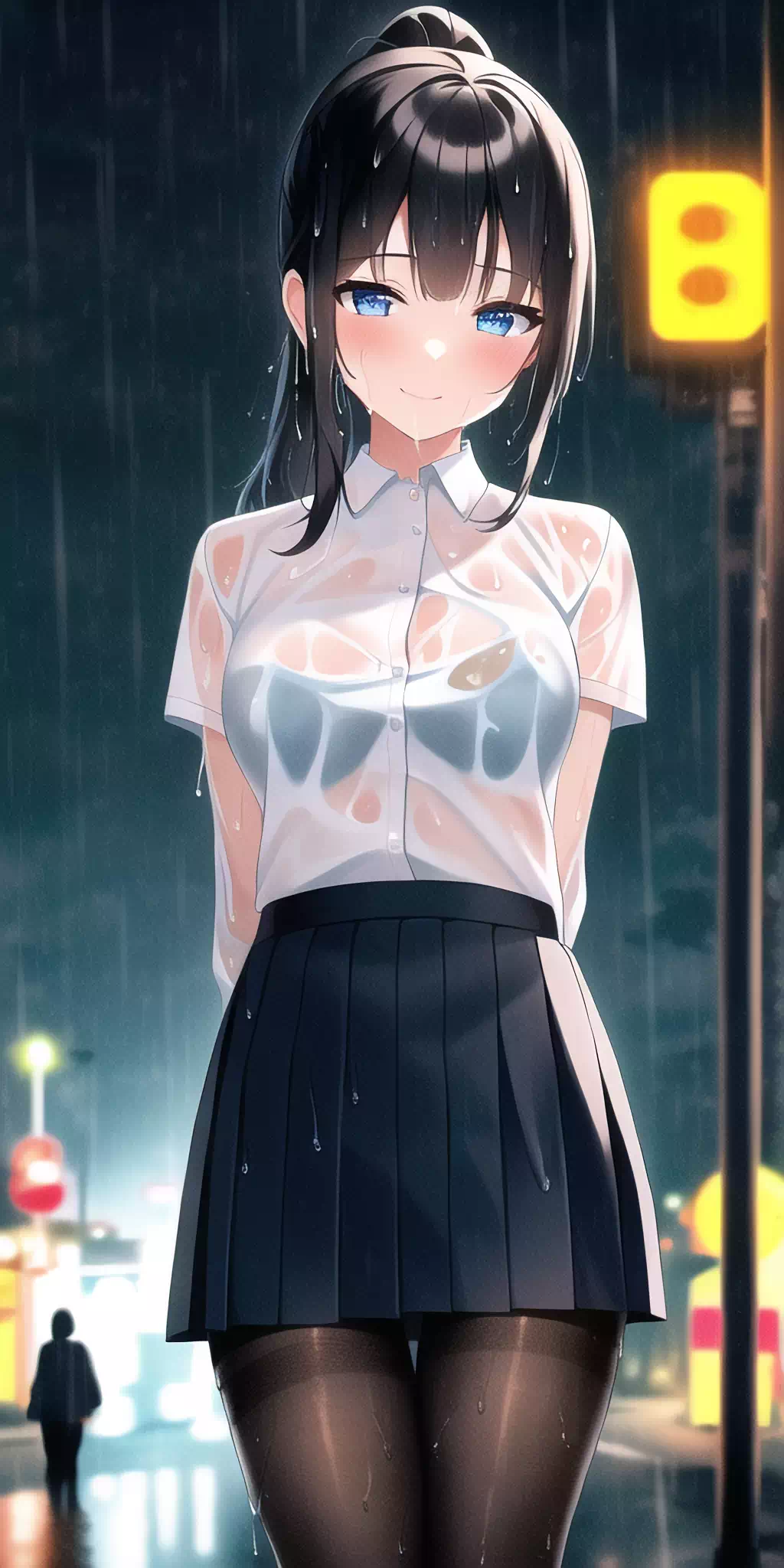 雨、少女