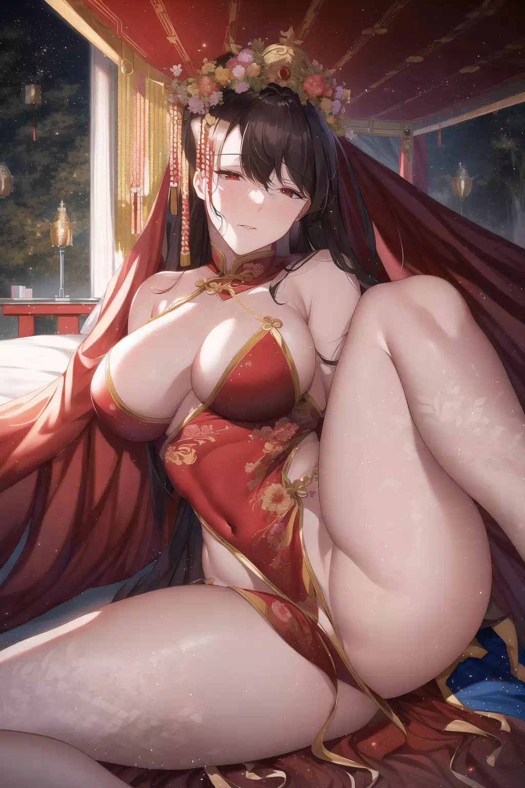 Empress, on Bed, China Dress