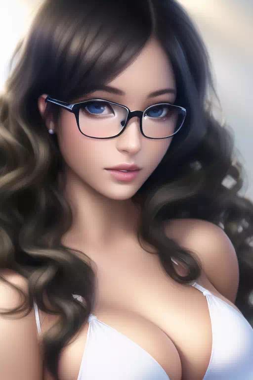Brown hair with glasses v2
