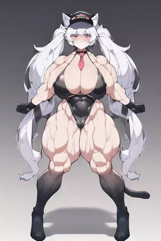 muscular cat girl 8