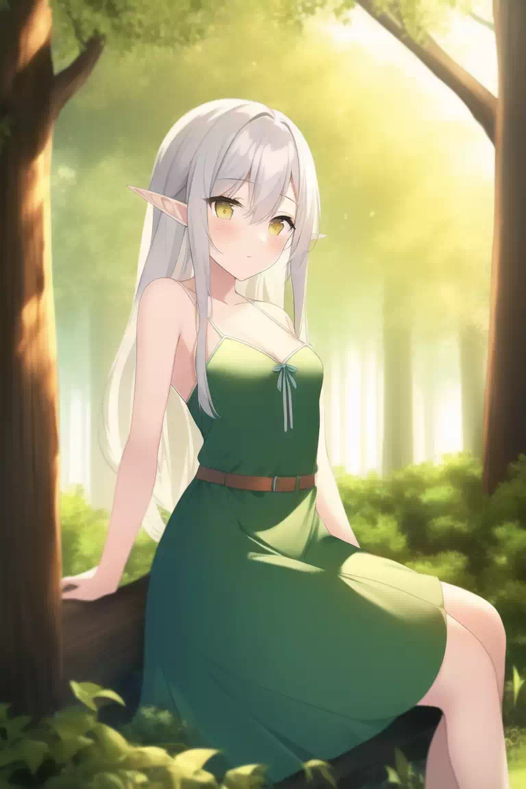 Elf Girl in Forest