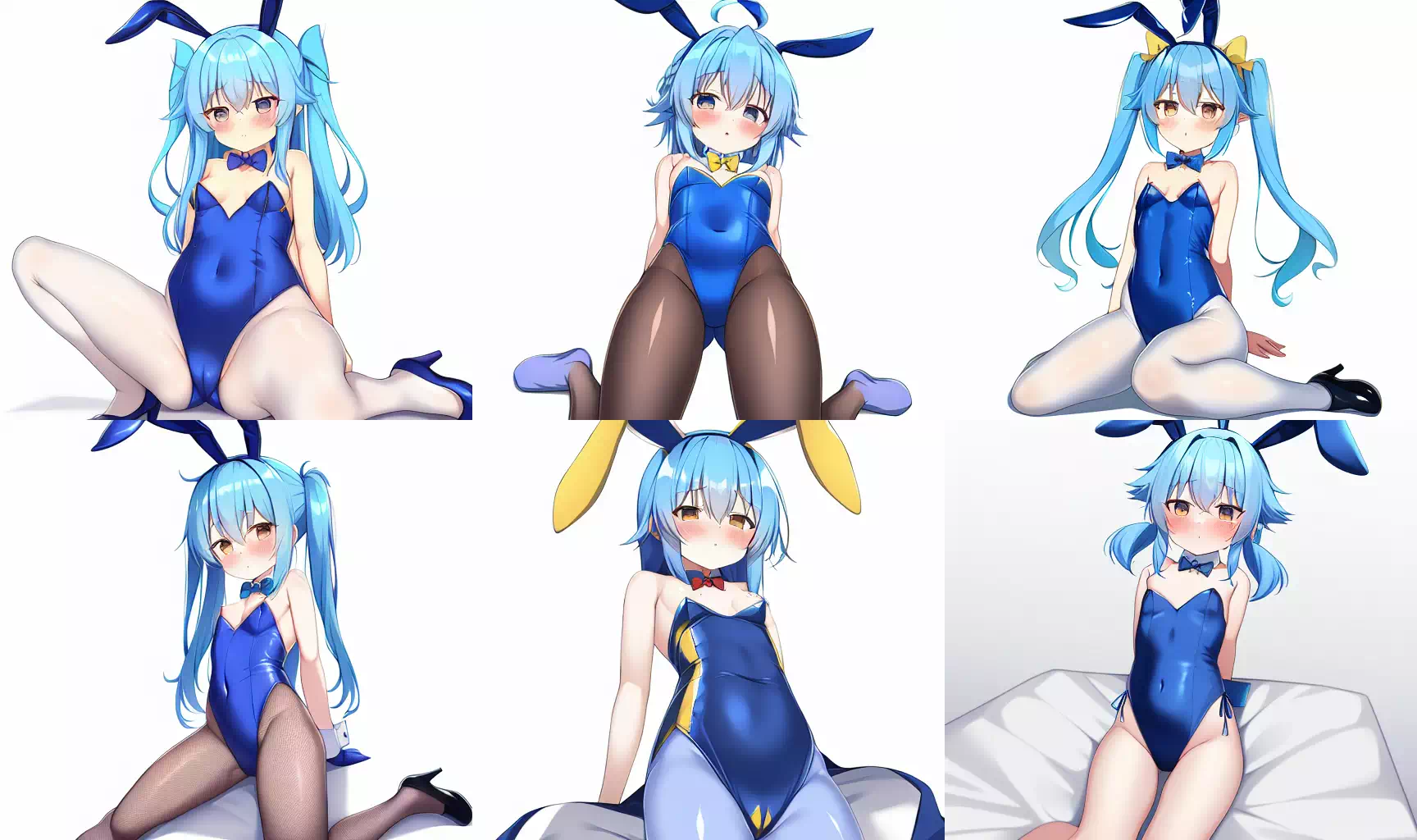 Blue hair bunny girl