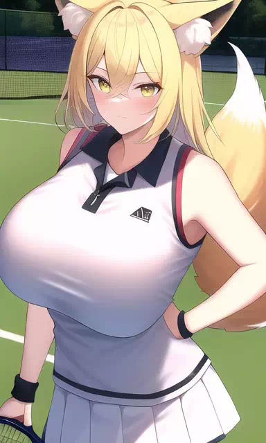 テニスウェア狐っ娘