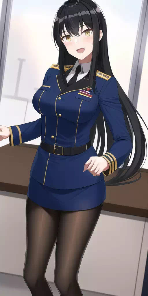 Military girls excited