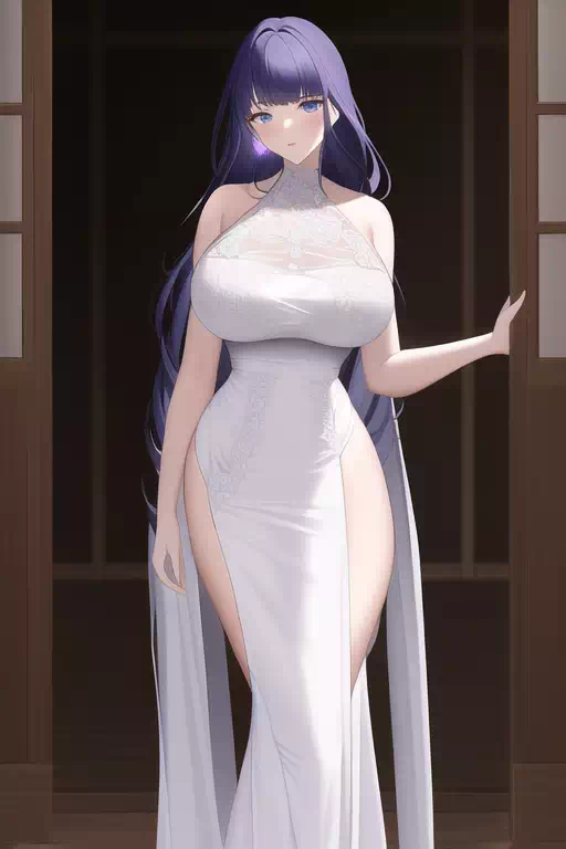 NovelAI raidenshogun long dress